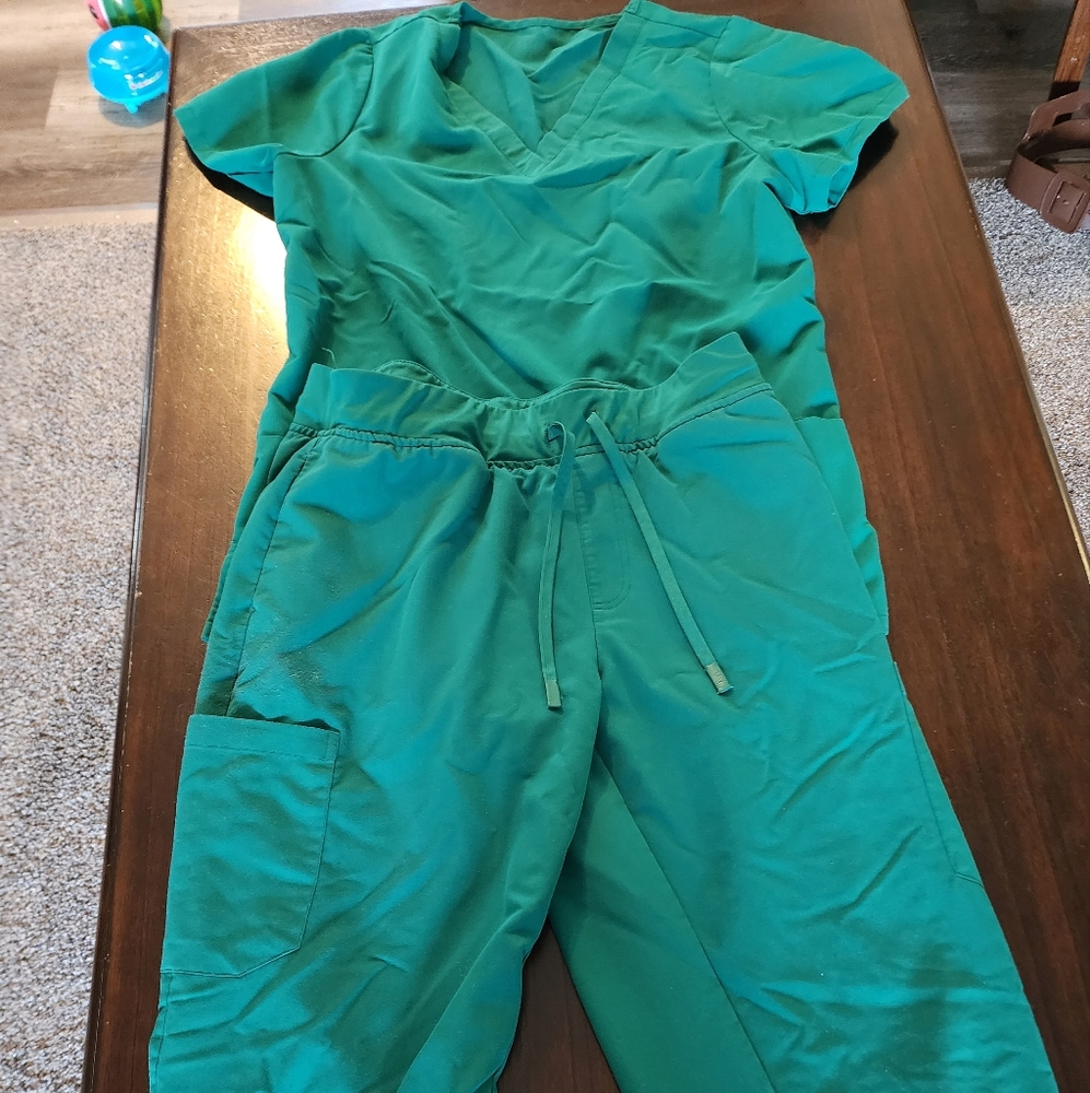 Hunter Green Mandala Scrubs